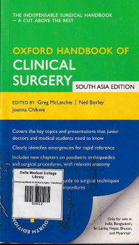 Image of Oxford handbook of clinical surgery
